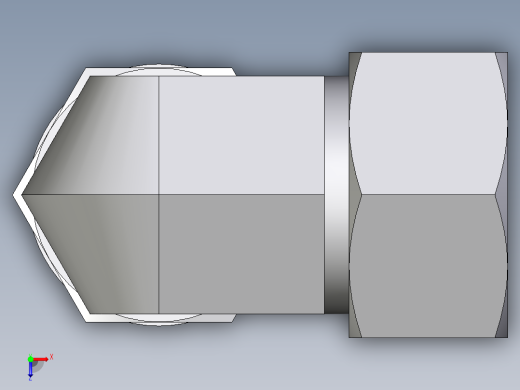 卡套式工业通用硬管接头EO_Adjustable_Locknut_elbow_WEE22LM27X2ORCF俯视缩略图