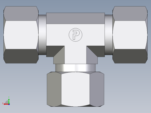 卡套式工业通用硬管接头EO_Union_tee_T12ZLCF后视缩略图