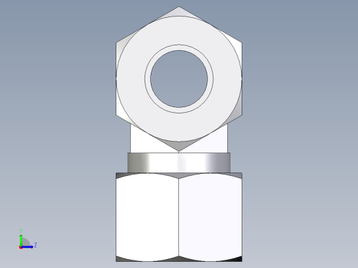 卡套式工业通用硬管接头EO_Union_tee_T12ZLCF左视缩略图