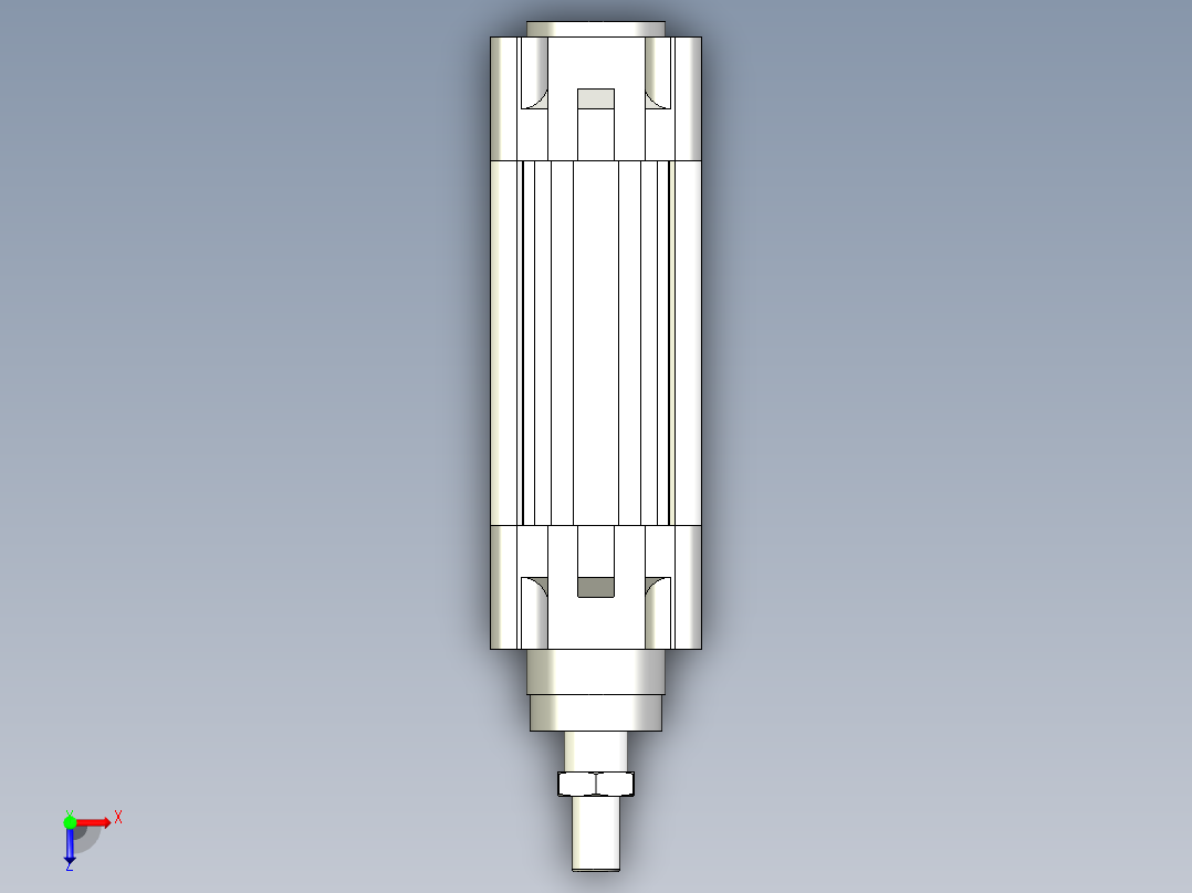 液压缸 油缸 (1)俯视图