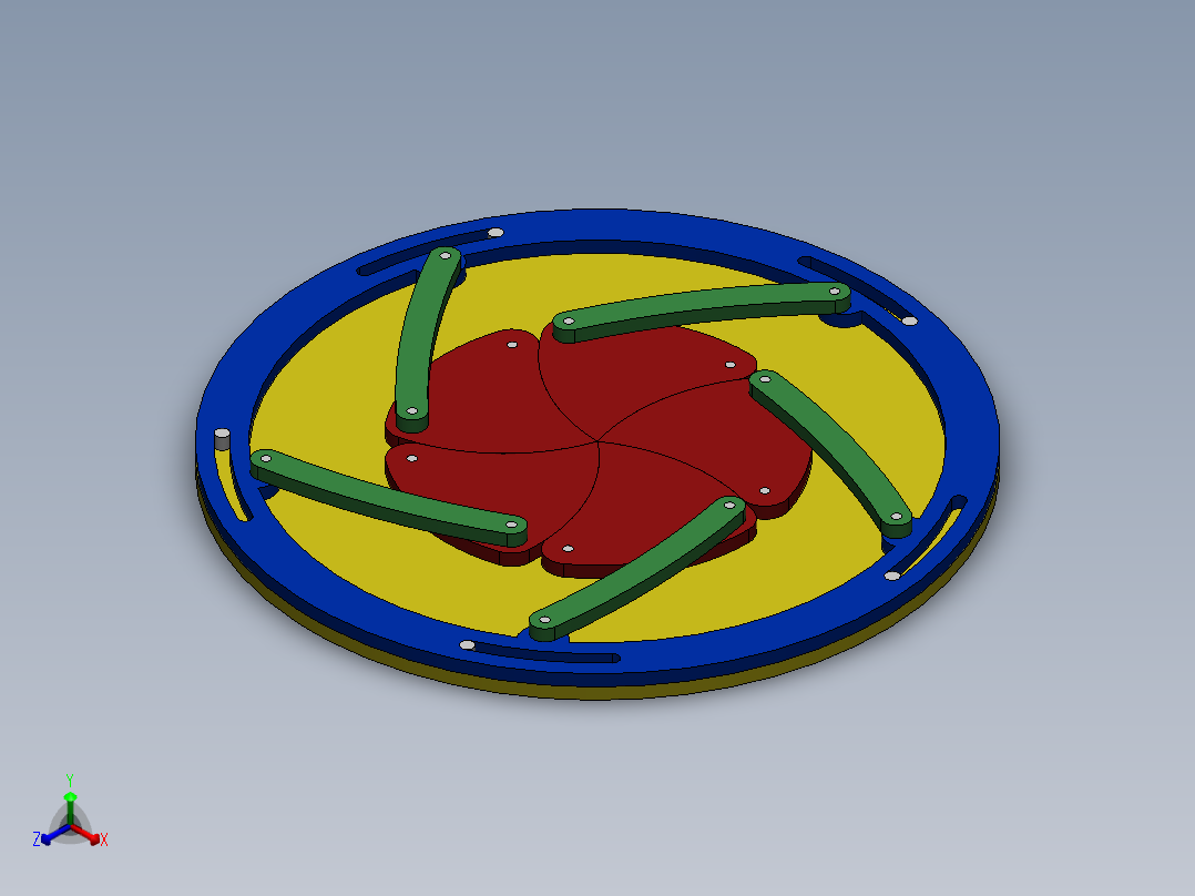 虹膜机构17正等轴测图