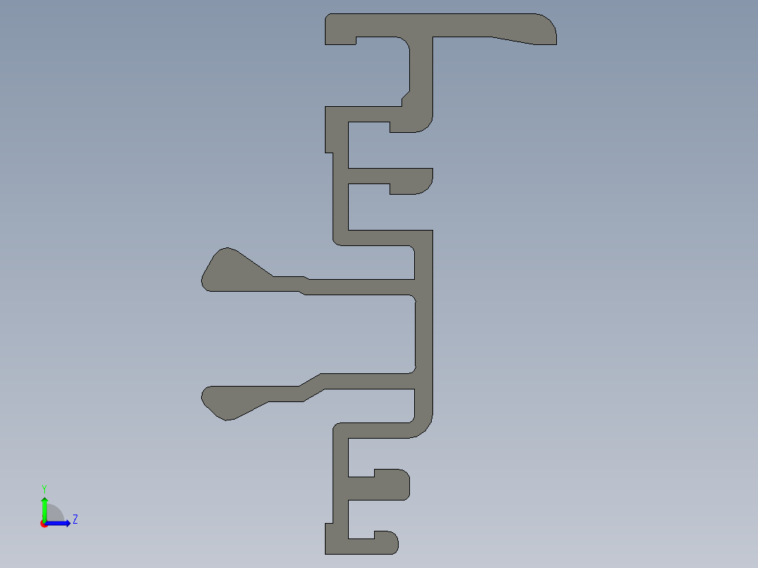 型材-BR PROTECTIVE PANE PROFILE PART E KJN524027.STEP左视图