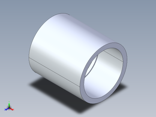 CPVC管件10-Sch80_Coupling_SxS_9829-025 _2.5in正等轴测缩略图