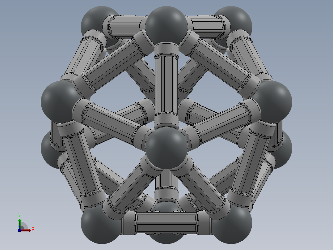 磁性二十面体前视图