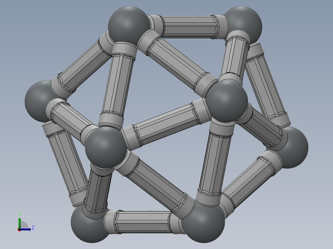 磁性二十面体左视图