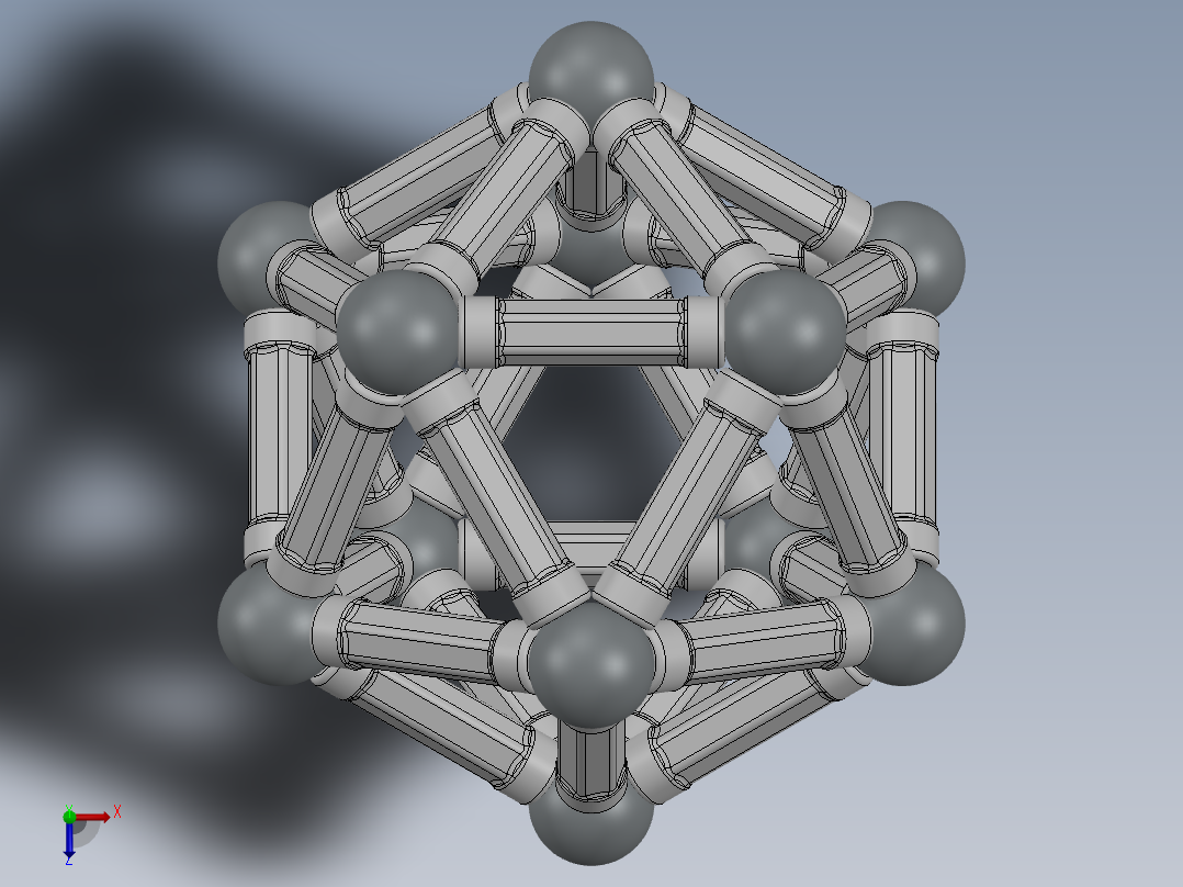磁性二十面体俯视图
