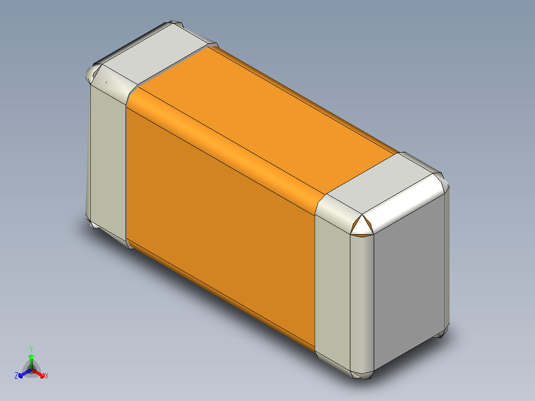 元器件3D封装C0201_02016主视图
