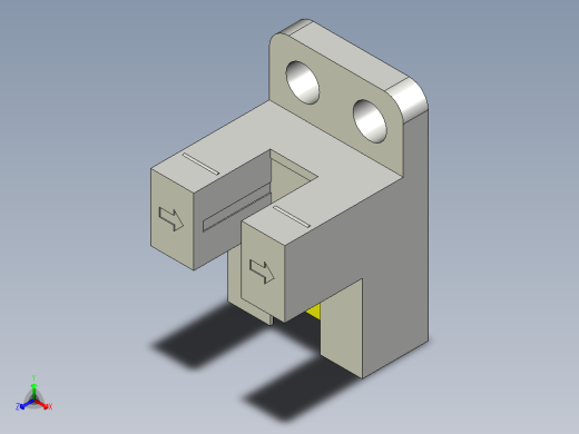 槽型光电传感器LU-Y65_3D正等轴测缩略图