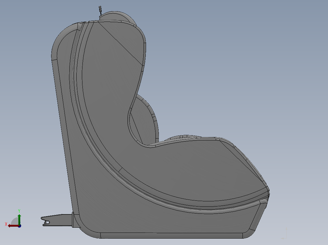 汽车座椅后视图
