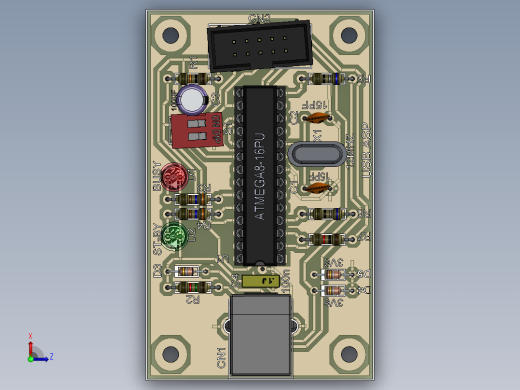 电路板pcb-usb-asp 11 STP IGS俯视缩略图