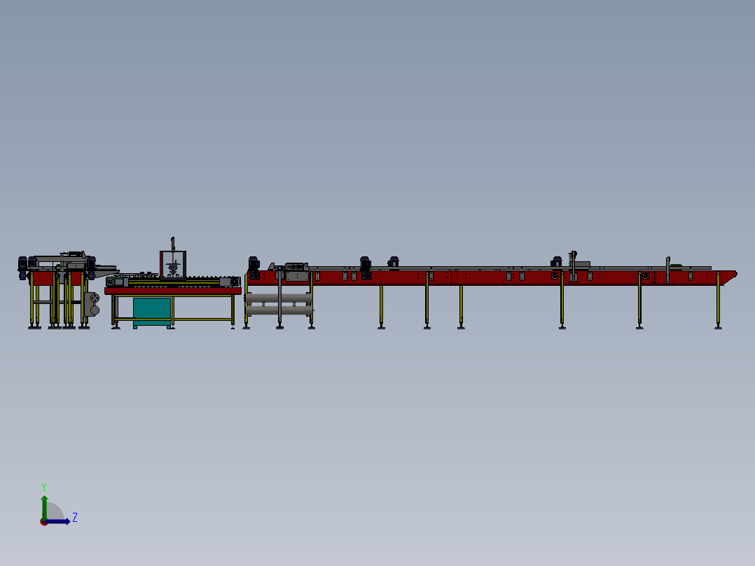 学生食堂不锈钢餐盘自动清洗设备sw17可编辑左视图