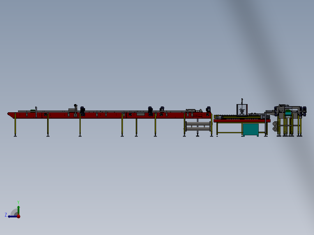 学生食堂不锈钢餐盘自动清洗设备sw17可编辑右视图