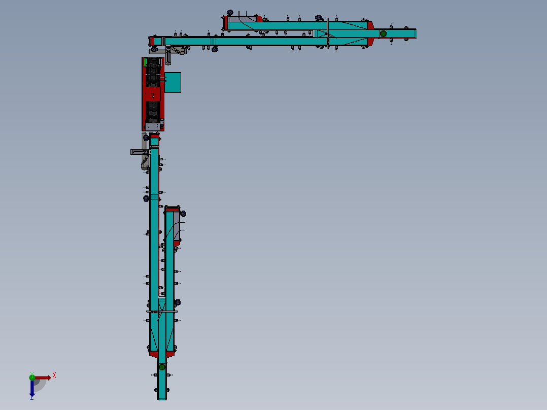 学生食堂不锈钢餐盘自动清洗设备sw17可编辑俯视图