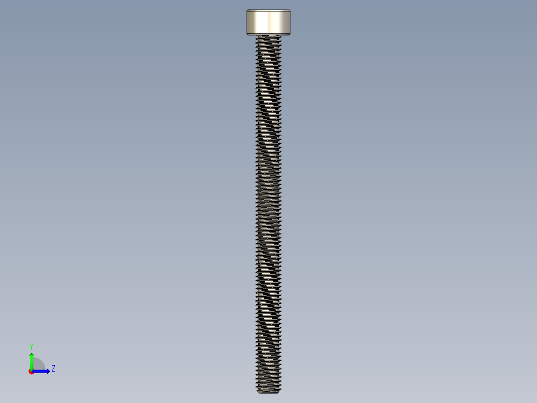 Screw_DIN_912_M5x70F_A2.STEP公制内六角螺钉左视图