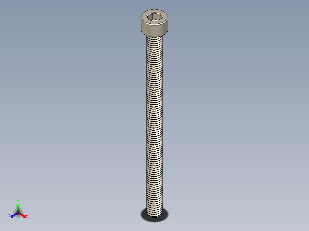 Screw_DIN_912_M5x70F_A2.STEP公制内六角螺钉正等轴测图