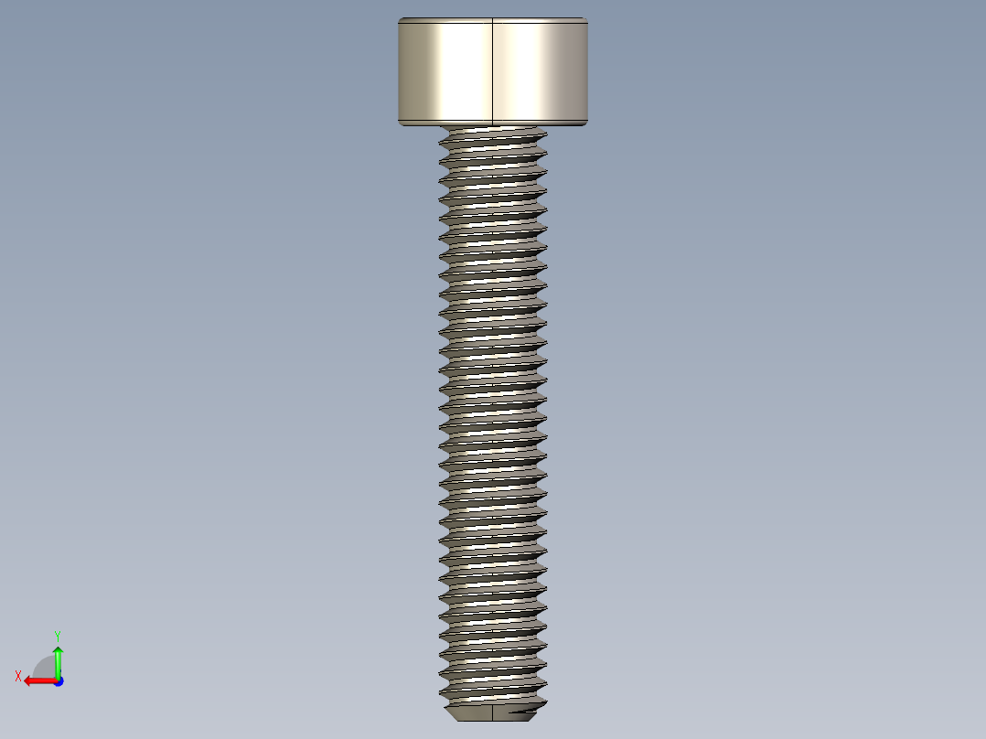 Screw_DIN_912_M4x22F_A2.STEP公制内六角螺钉后视图