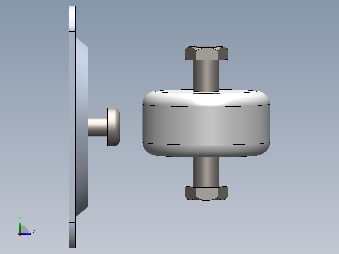 万向轮、脚轮(126)左视图