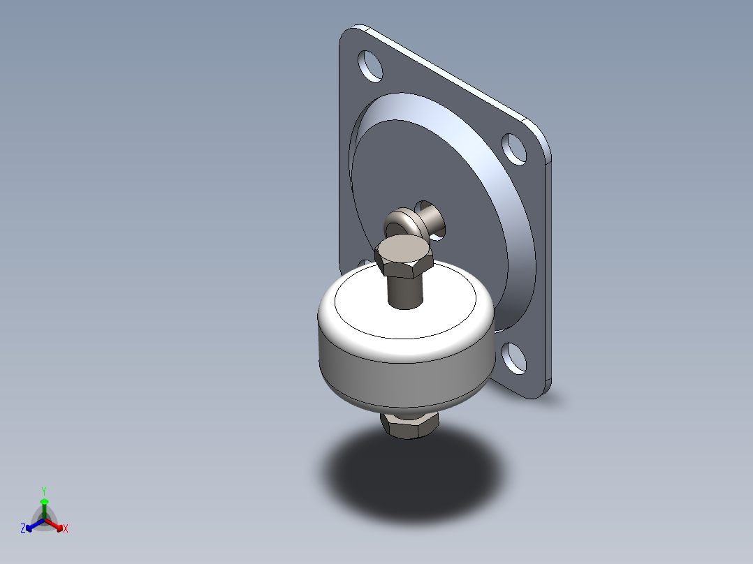 万向轮、脚轮(126)正等轴测图