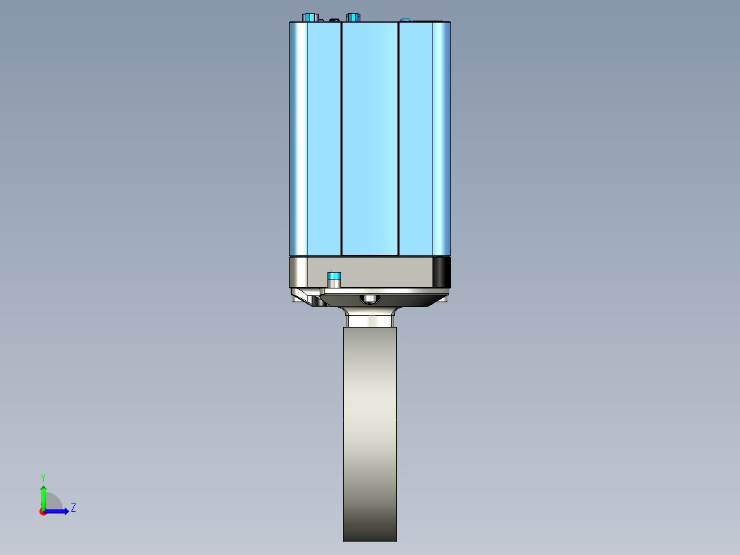 VAT蝶阀ISO63三维模型左视图