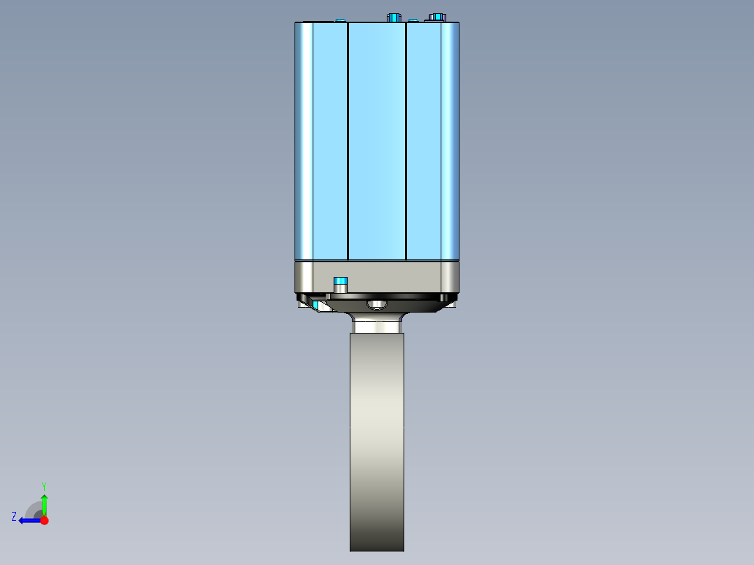 VAT蝶阀ISO63三维模型右视图