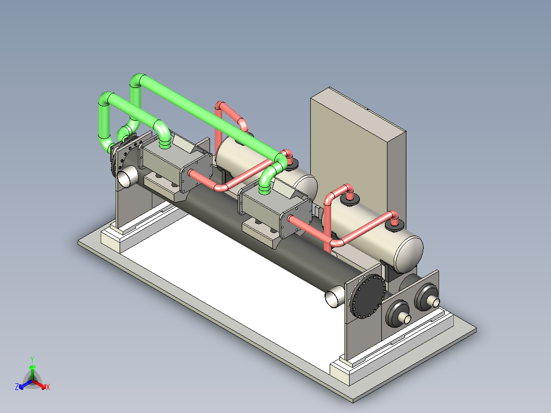 B2003908-水冷式冷水机组 300TR正等轴测图