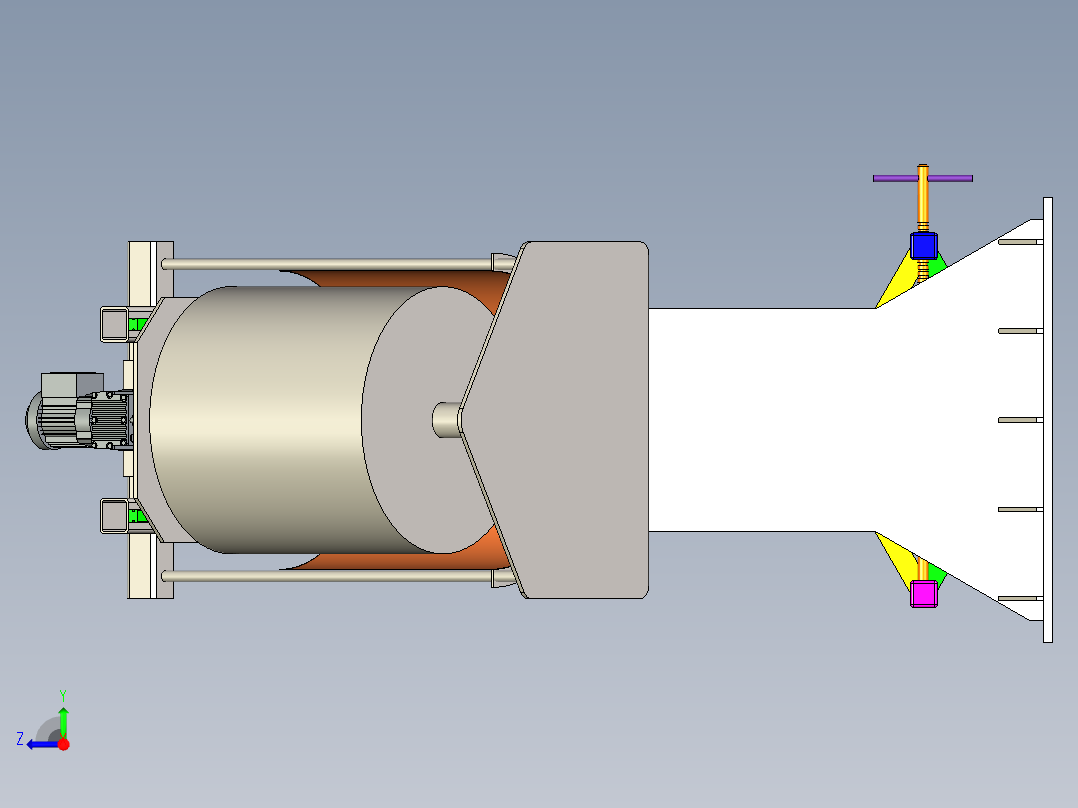 清扫机模型图右视图
