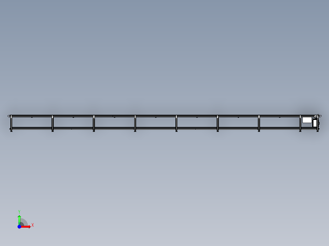 15米皮带输送线前视图