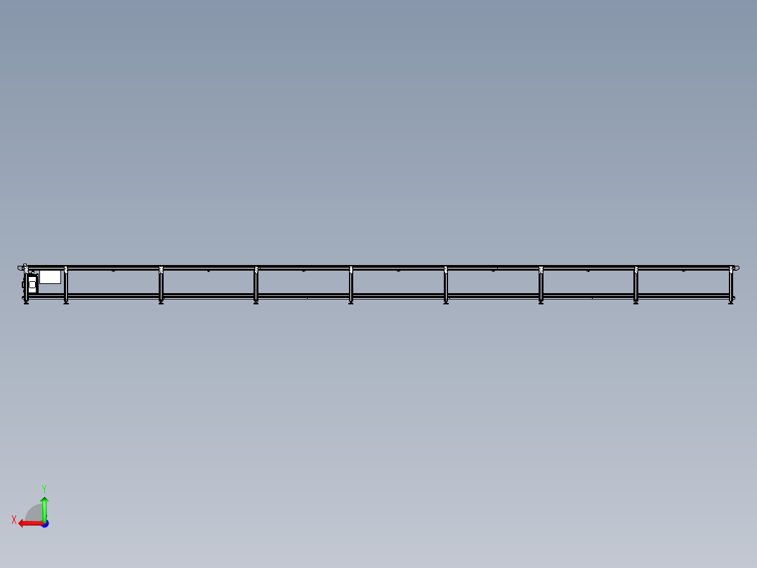 15米皮带输送线后视图