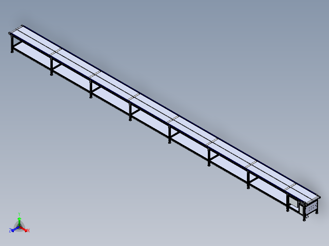15米皮带输送线正等轴测图