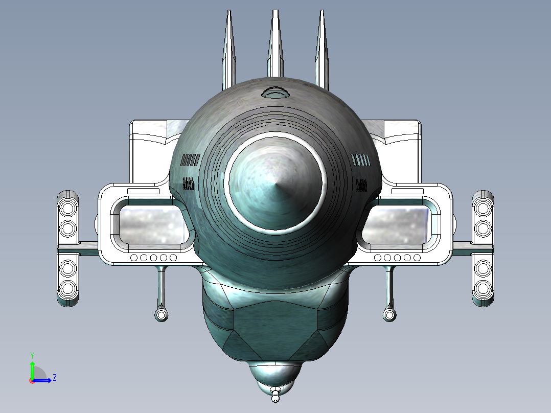 宇宙飞船(47)左视图