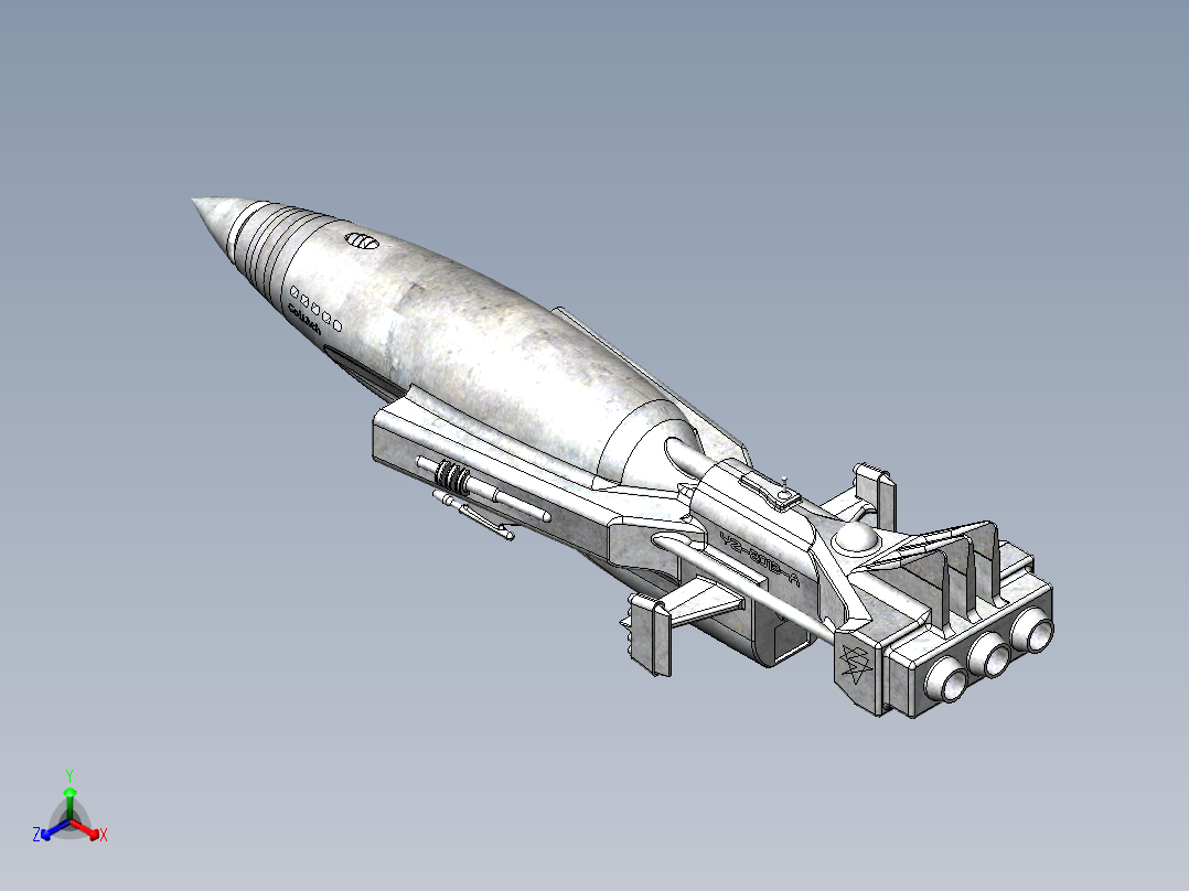 宇宙飞船(47)正等轴测图