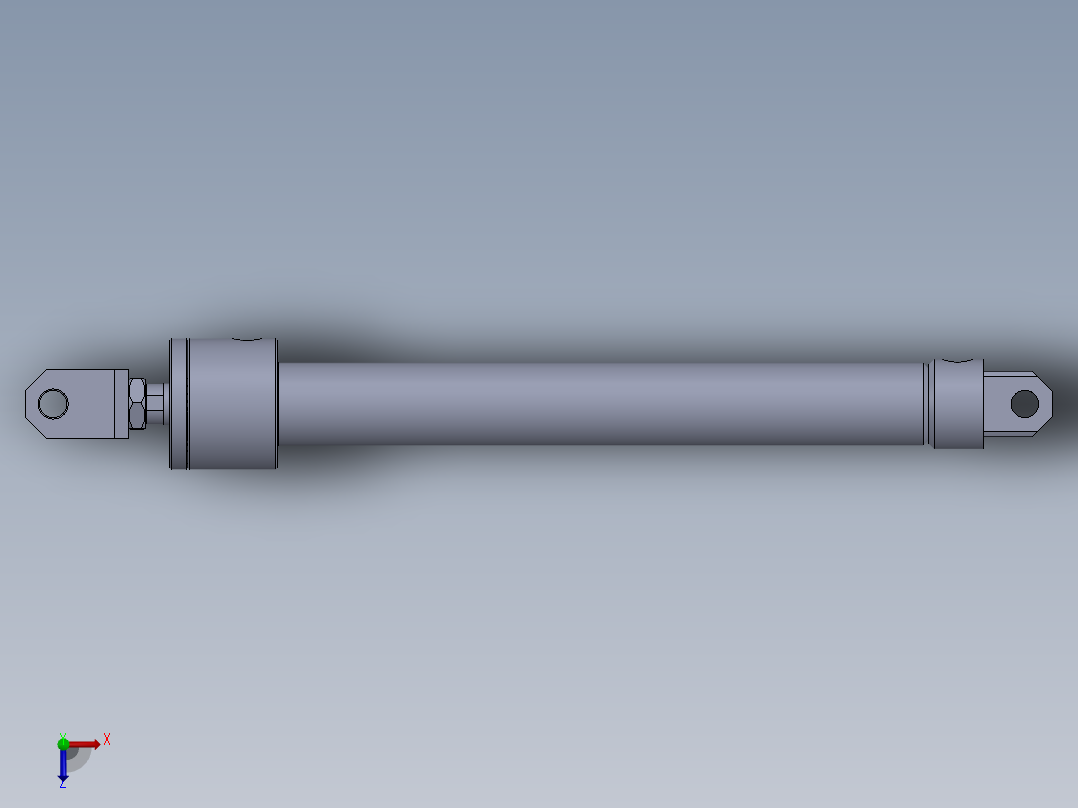 磨机型液压缸（前后眼固定）50x30x450 mm俯视图