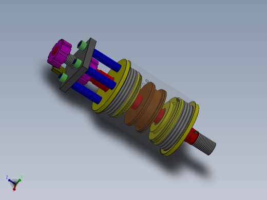 圆形双作用液压缸