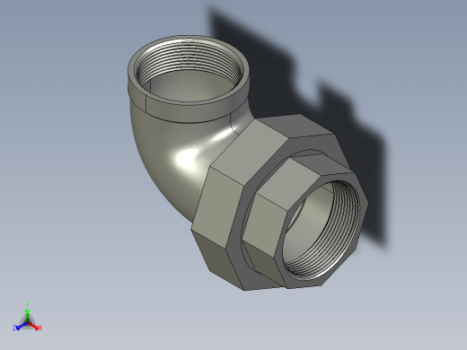 螺纹管活接-90°等径内丝弯头 DN50