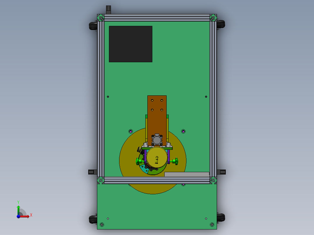 水泵电路板导热胶自动涂覆机前视图