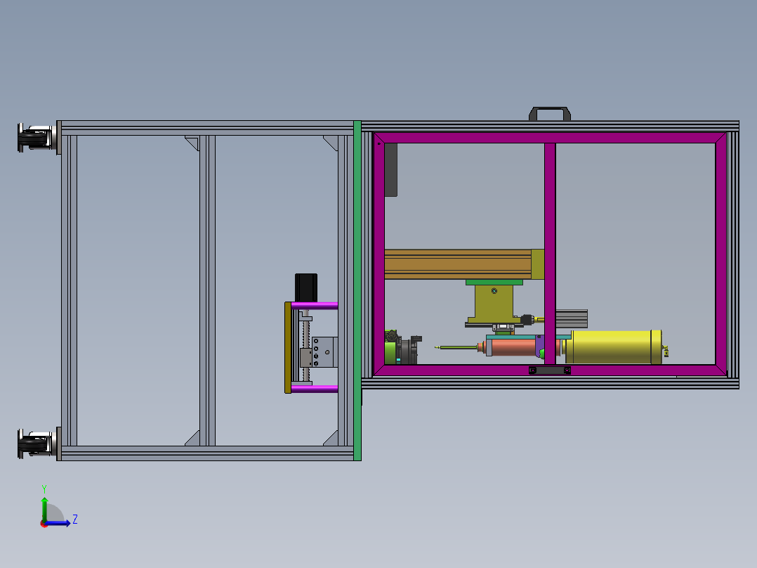 水泵电路板导热胶自动涂覆机左视图