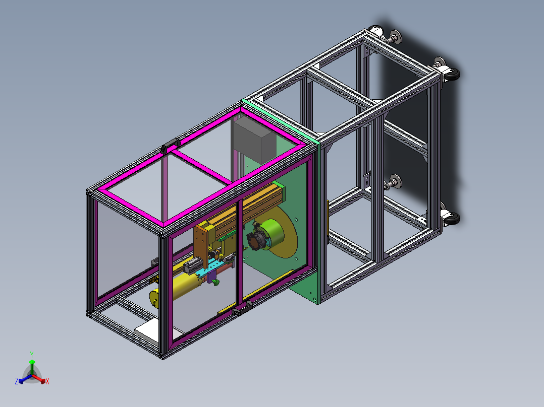 水泵电路板导热胶自动涂覆机正等轴测图