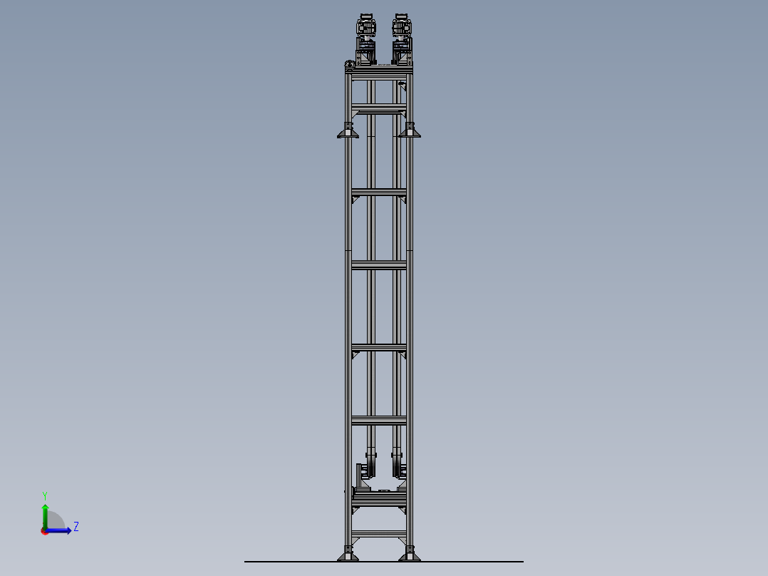 瓶罐类提升机  sw22左视图