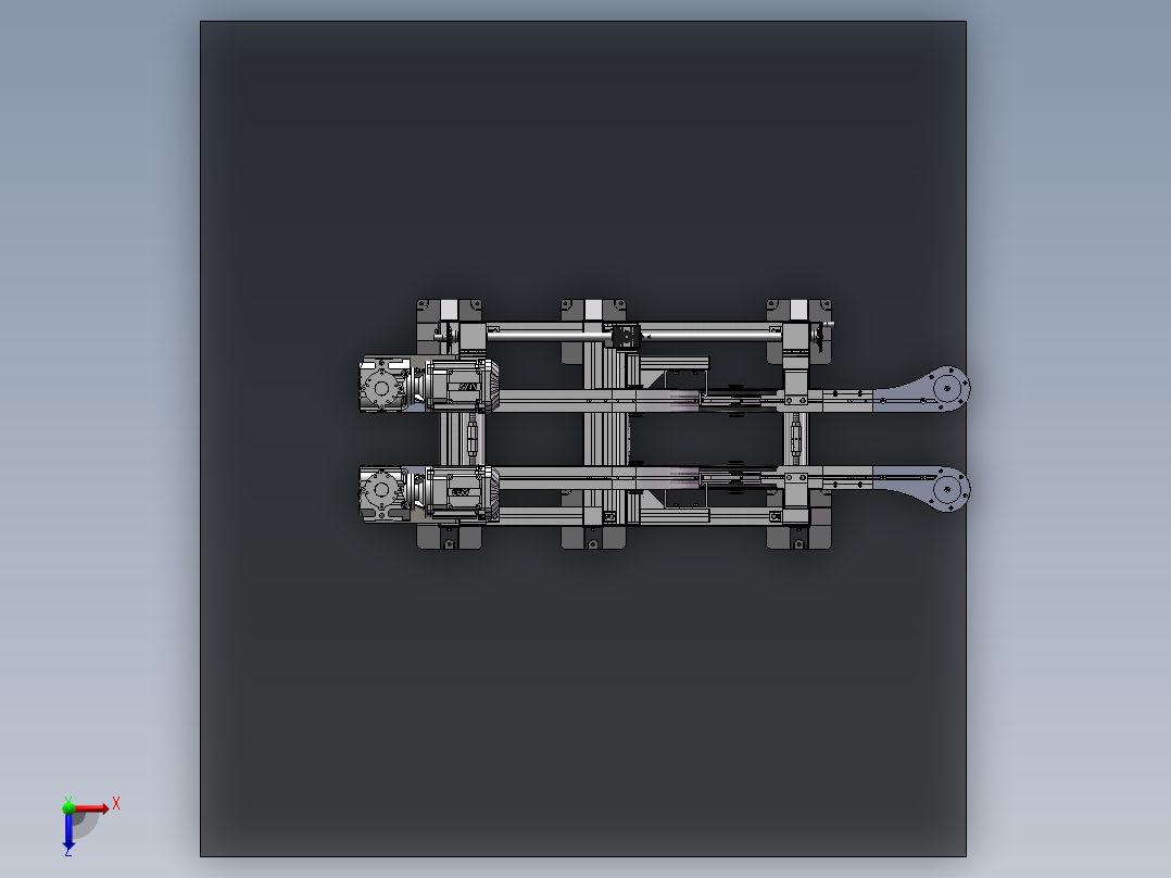 瓶罐类提升机  sw22俯视图