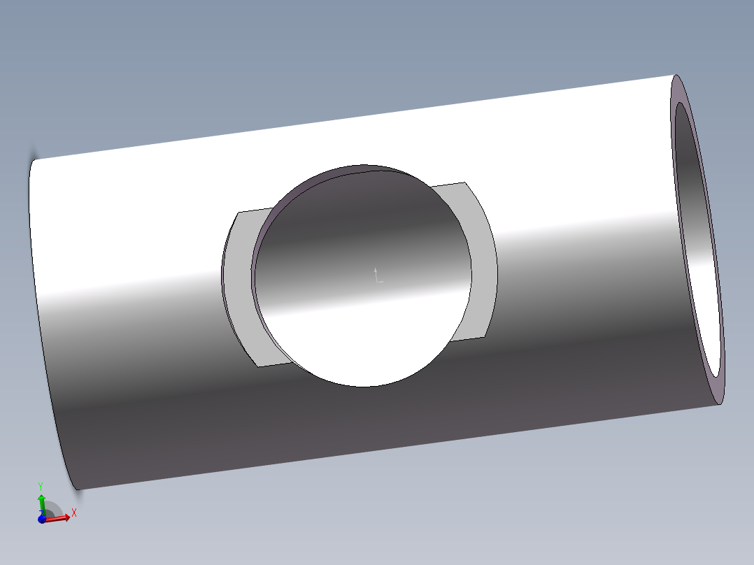 U-PVC_TEE_DN40主视图