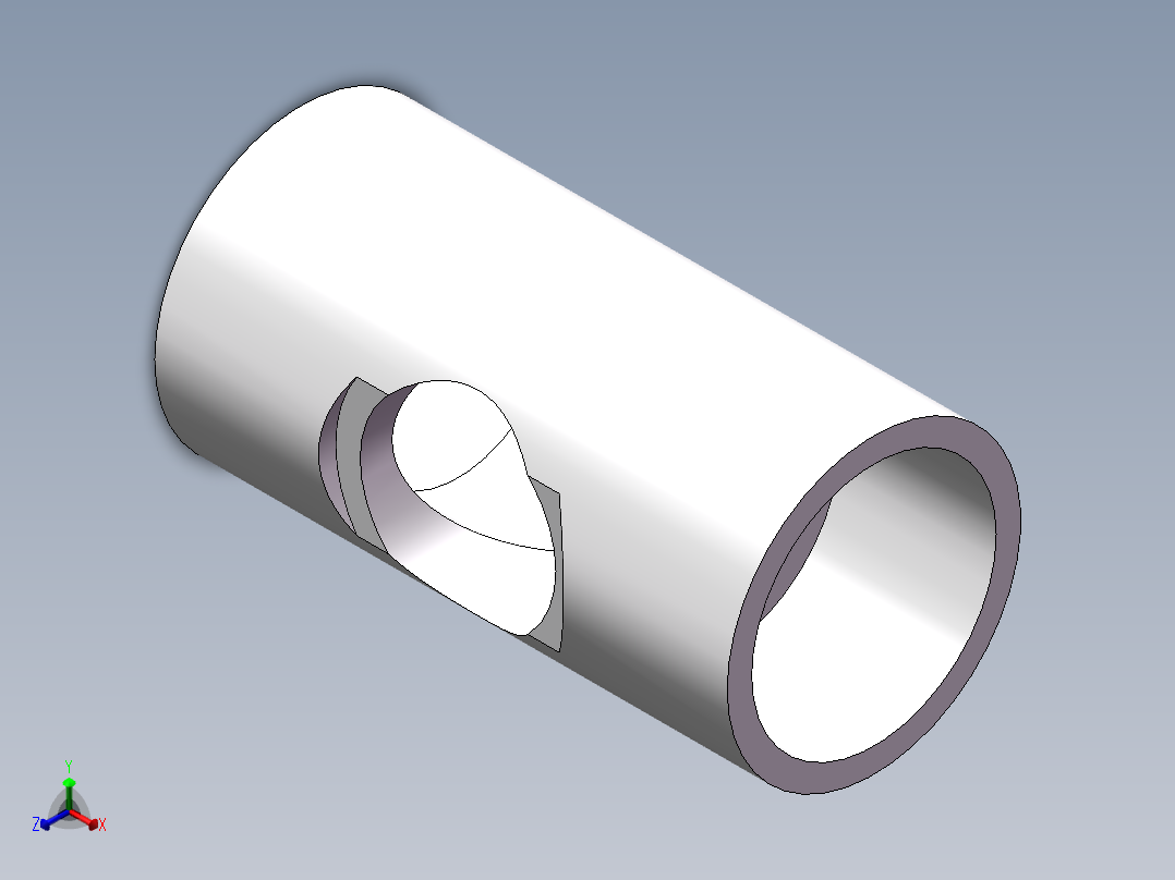 U-PVC_TEE_DN40正等轴测图