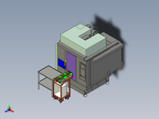 CNC封闭式自动化上下料设备正等轴测缩略图
