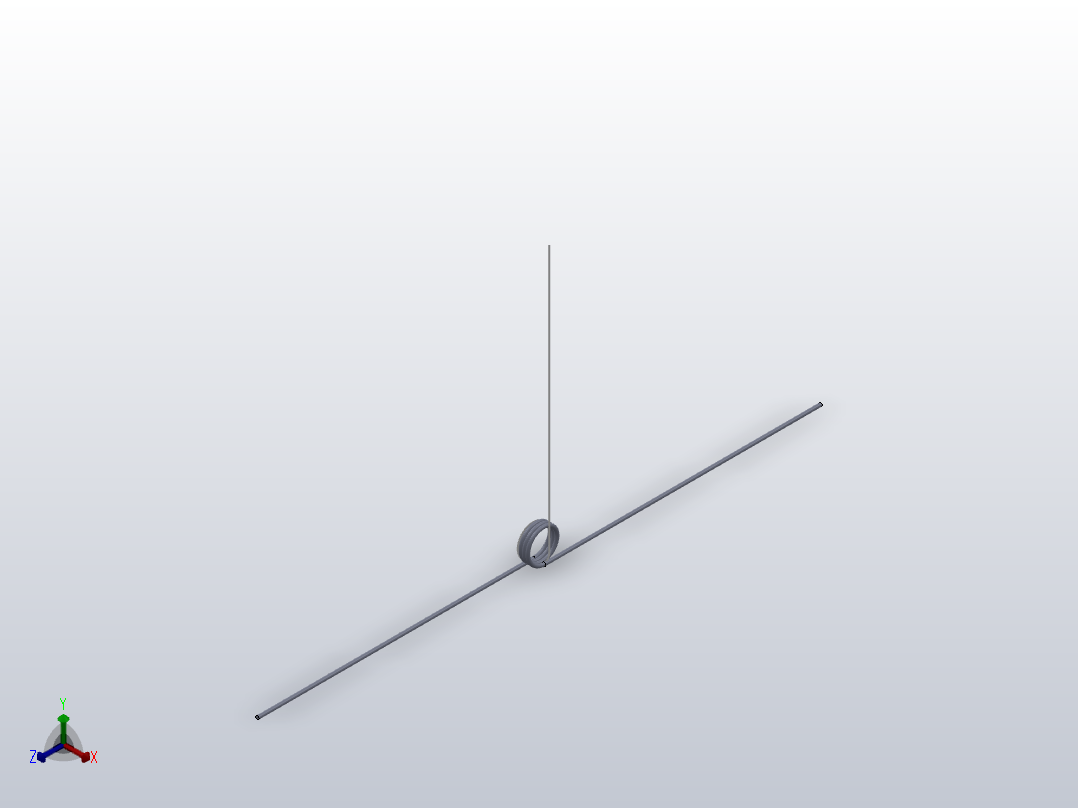 180度圆柱形扭转弹簧SCT180L-5-2-0.6主视图