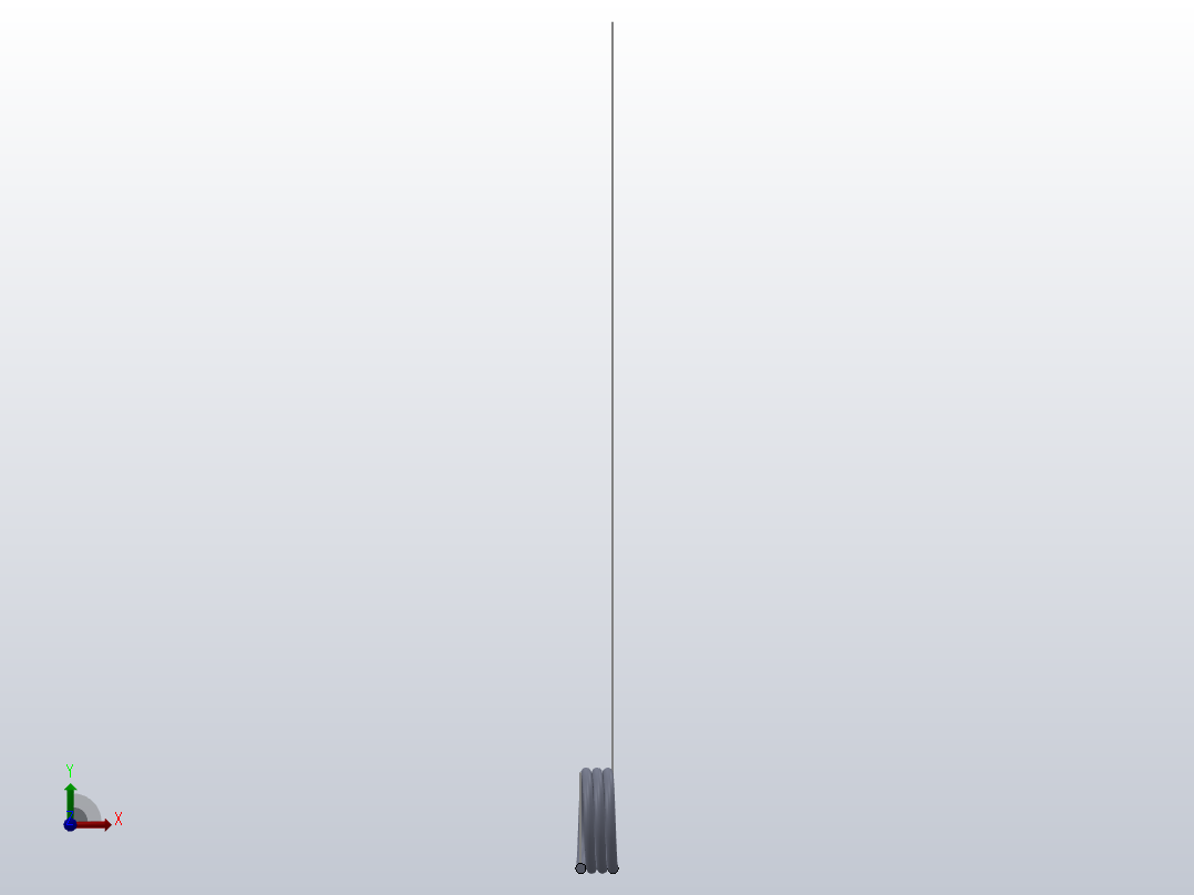 180度圆柱形扭转弹簧SCT180L-5-2-0.6前视图