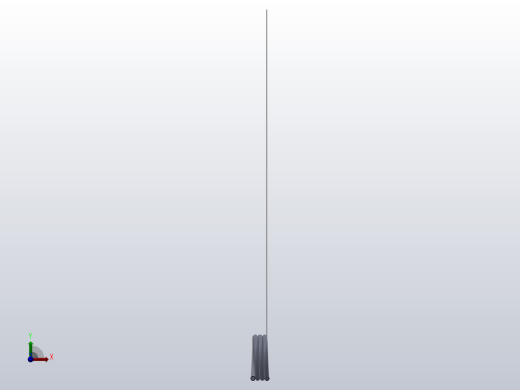 180度圆柱形扭转弹簧SCT180L-5-2-0.6前视缩略图