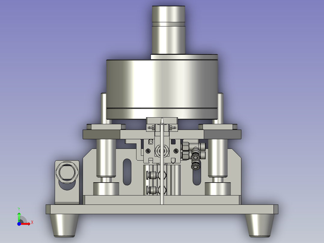 旋转毛刷上料机前视图