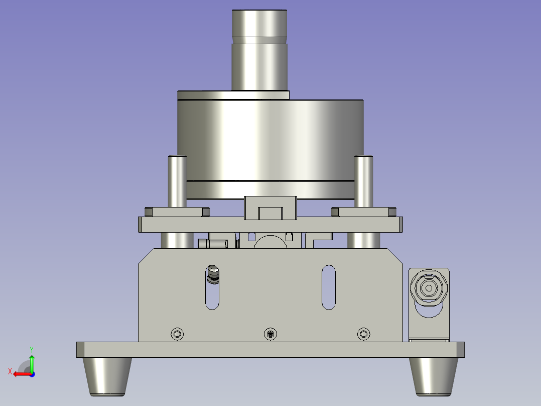旋转毛刷上料机后视图