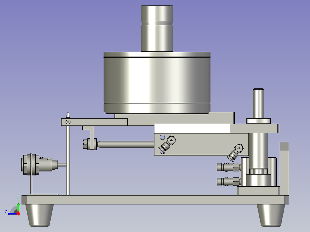 旋转毛刷上料机右视图