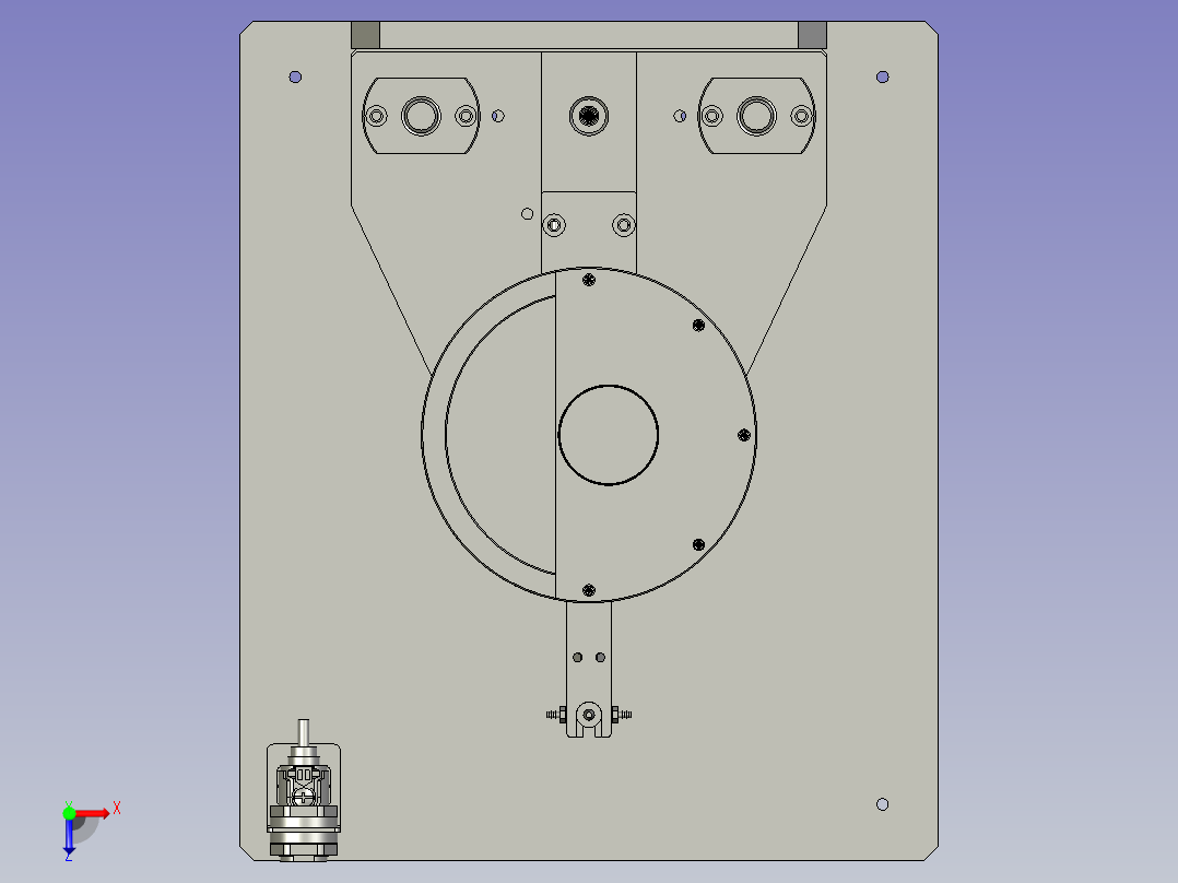 旋转毛刷上料机俯视图