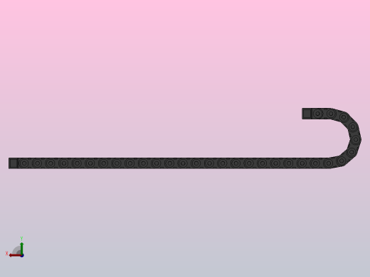 弯曲半径150内高45两侧打开型封闭式拖链[DMD45CD-45-75-150R-30]后视缩略图